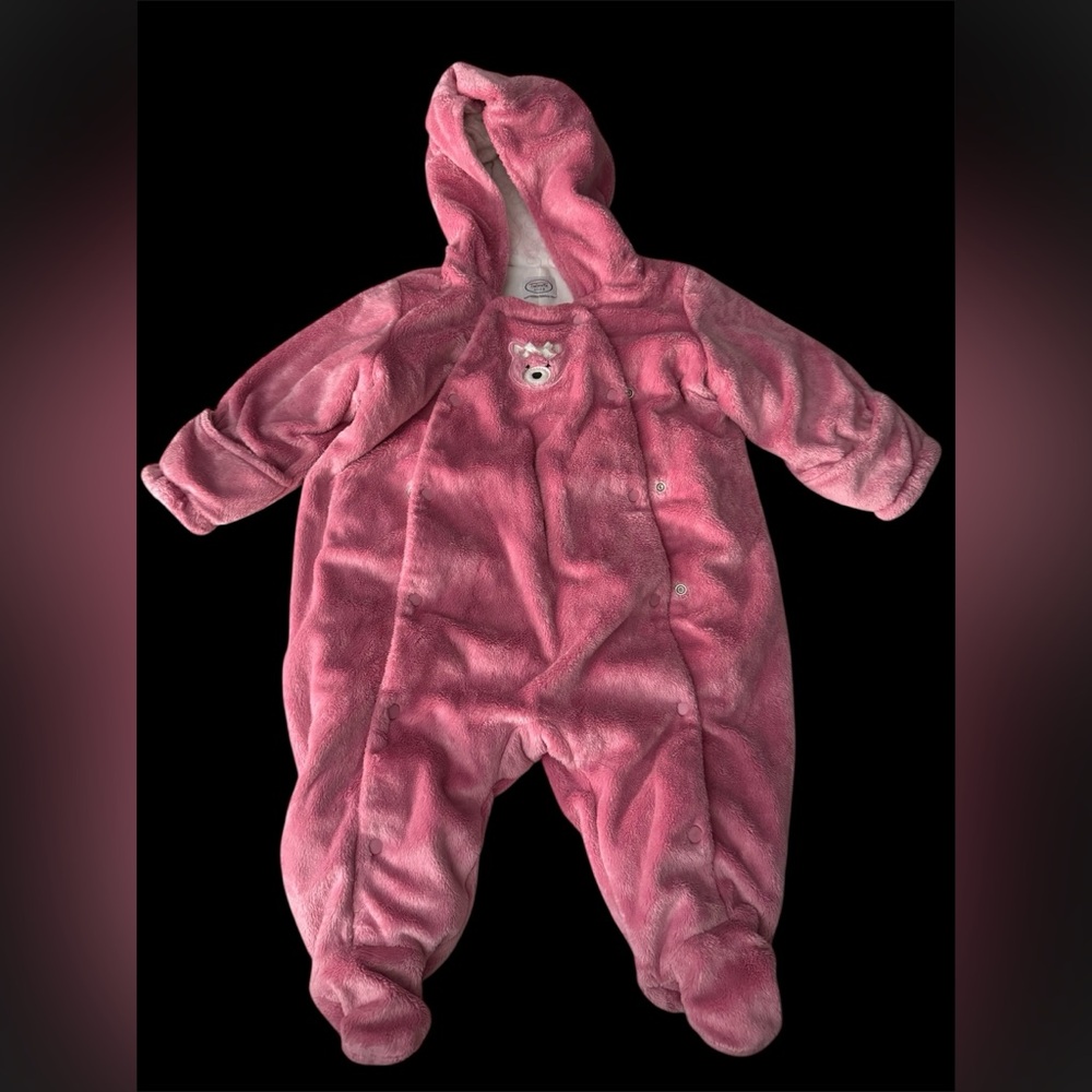 Talbots Kids Pink Fleece Hooded Snowsuit